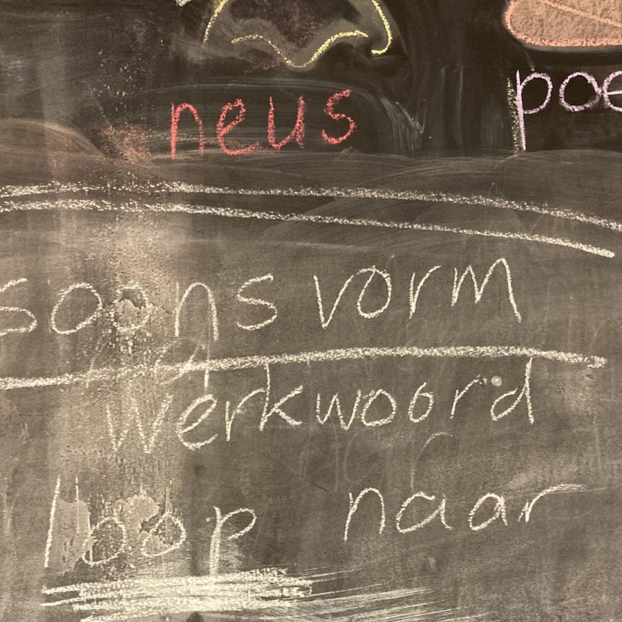 Zinsontleding op schoolbord